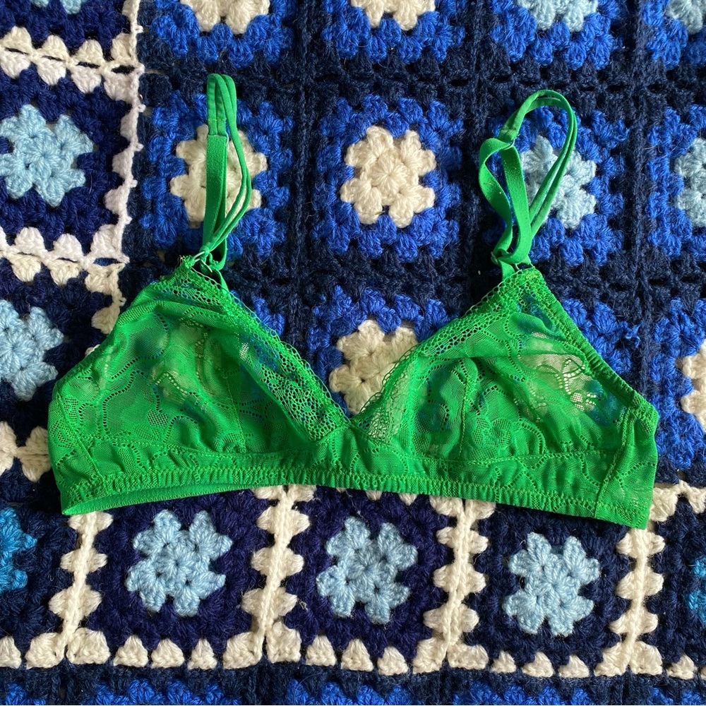 OG American Apparel Green Lace Bralette